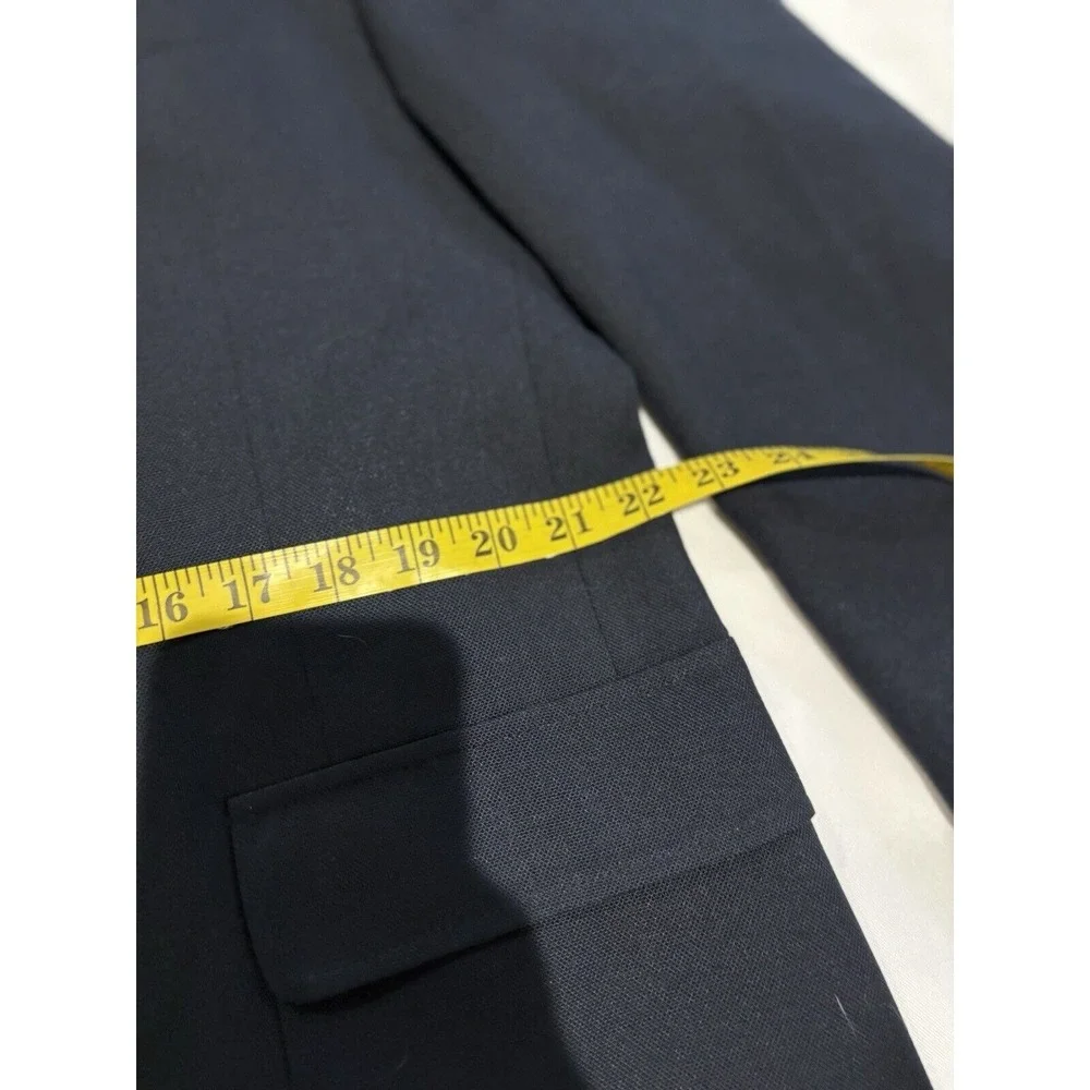 Edwards Mens Navy Blue Two Button Blazer jacket Gold Buttons 44R nautical preppy